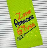 DIGITAL DOWNLOAD Zero Amucks Given 5 SIZES INCLUDED