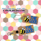 DIGITAL DOWNLOAD Bee The Good Snap Tab Key Chain and Eyelet Charm