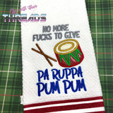 DIGITAL DOWNLOAD Applique No More F's To Give Embroidery Design 4 SIZES INCLUDED