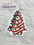 DIGITAL DOWNLOAD Christmas Tree Cake I'm A Snack Patch 3 SIZES INCLUDED