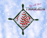 DIGITAL DOWNLOAD Christmas Tree Cake Reusable Makeup Pad and Applique Tray Set INCLUDES 2 SIZES