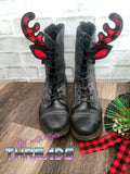 DIGITAL DOWNLOAD Applique Reindeer Antler Shoe Wings Boot