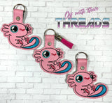 DIGITAL DOWNLOAD Axolotl Snap Tab Keychain