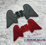 DIGITAL DOWNLOAD Feather Wings Angel Raven Shoe Boot SATIN AND BEAN STITCH EYELET OPTIONS INCLUDED