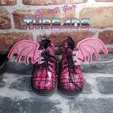 DIGITAL DOWNLOAD Gargoyle Dragon Wings Shoe Boot SATIN AND BEAN STITCH EYELET OPTIONS INCLUDED