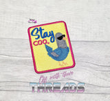 DIGITAL DOWNLOAD Stay Coo Pigeon Patch 3 SIZES INCLUDED