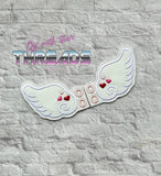 DIGITAL DOWNLOAD Cupid Wings Shoe Boot SATIN AND BEAN STITCH EYELET OPTIONS INCLUDED