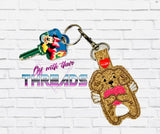 DIGITAL DOWNLOAD Cupid Puppy Snap Tab Keychain