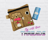 DIGITAL DOWNLOAD 5x5 Applique Cupid Puppy Poo Bag Zippered Bag and 4x4 Stand Alone
