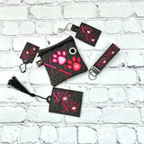 DIGITAL DOWNLOAD XOXO Paw Print BUNDLE Poo Bag Snap Tab Key Fob Charm Bookmark