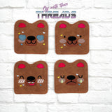 DIGITAL DOWNLOAD Bear Coaster Set
