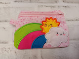 DIGITAL DOWNLOAD Applique Sunshine Clutch Applique Zipper Bag Lined and Unlined