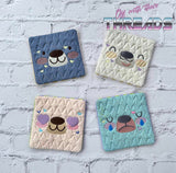 DIGITAL DOWNLOAD Bear Mug Rug BUNDLE 3 SIZES INCLUDED ENVELOPE AND TURN HOLE OPTIONS