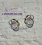 DIGITAL DOWNLOAD Steampunk Butterfly Shoe Boot Wings SATIN AND BEAN STITCH EYELET OPTIONS INCLUDED