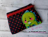 DIGITAL DOWNLOAD Applique Bobasaur Clutch Applique Zipper Bag Lined and Unlined