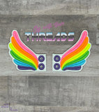 DIGITAL DOWNLOAD Rainbow Wings Shoe Boot SATIN AND BEAN STITCH EYELET OPTIONS INCLUDED