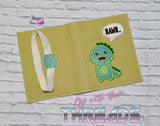 DIGITAL DOWNLOAD Applique Rawr Dinosaur A6 Notebook Cover