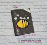 DIGITAL DOWNLOAD Applique Happy Bee A6 Notebook Cover
