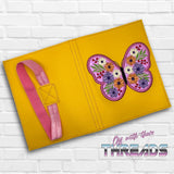 DIGITAL DOWNLOAD Applique Floral Butterfly A6 Notebook Holder
