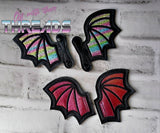 DIGITAL DOWNLOAD Applique Velcro Snap Tab and Slider Bat Wings Shoe Boot