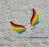 DIGITAL DOWNLOAD Rainbow Wings Shoe Boot SATIN AND BEAN STITCH EYELET OPTIONS INCLUDED