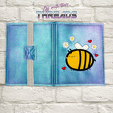 DIGITAL DOWNLOAD Applique Happy Bee A6 Notebook Cover