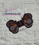 DIGITAL DOWNLOAD Steampunk Butterfly Shoe Boot Wings SATIN AND BEAN STITCH EYELET OPTIONS INCLUDED