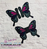 DIGITAL DOWNLOAD Butterfly Wing Velcro Shoe Boot SNAP AND SLIDER OPTIONS INCLUDED