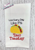 DIGITAL DOWNLOAD Applique Taco Tuesday 3 SIZES INCLUDED