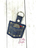 4x4 DIGITAL DOWNLOAD Denim Pocket Quarter Keeper Snap Tab