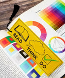 DIGITAL DOWNLOAD 5x7 Multi Read Think Do Bookmark ITH Embroidery Design