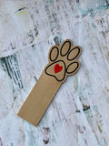 DIGITAL DOWNLOAD 5x7 Heart Paw Bookmark