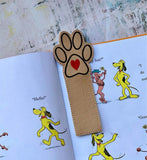 DIGITAL DOWNLOAD 5x7 Heart Paw Bookmark