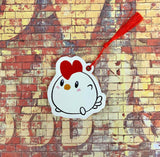 4x4 DIGITAL DOWNLOAD Chicken Doodle Bookmark