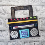 DIGITAL DOWNLOAD Boombox ITH Zippered Bag Lined and Unlined