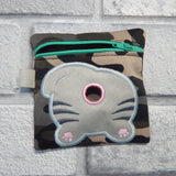 DIGITAL DOWNLOAD 5x5 ITH Kitty Poo Zipper Bag Lined and Unlined Poo Charm