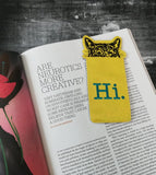 5x7 DIGITAL DOWNLOAD Kitty Says Hi Bookmark