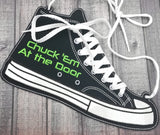DIGITAL DOWNLOAD ITH Chuck 'Em At The Door Door Sign 4 Sizes