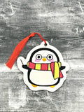 4x4 DIGITAL DOWNLOAD Penguin Ornament Bookmark 2 Versions