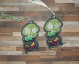 4x4 DIGITAL DOWNLOAD Creepy Cauldron Bookmark BEAN and SATIN versions included