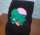 DIGITAL DOWNLOAD Zombie Yum Yum Time Applique Peeker Design 2 Sizes