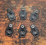 4x4 DIGITAL DOWNLOAD Skull Coffin Zipper Pull Charm Single and Multi