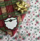 4x4 DIGITAL DOWNLOAD Applique Santa Beard Ornament