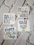 DIGITAL DOWNLOAD 4x4 Hanukkah Coaster Set