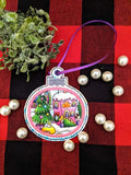 4x4 DIGITAL DOWNLOAD Round Applique Ornament 2 Sizes 3 and 4 inch