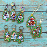 4x4 DIGITAL DOWNLOAD 2019 Applique Tree Set Eyelet Snap Tab Ornament