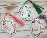 4x4 DIGITAL DOWNLOAD Grumpy Unicorn Bookmark Ornament