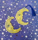 4x4 DIGITAL DOWNLOAD Crescent Moon Bookmark Ornament