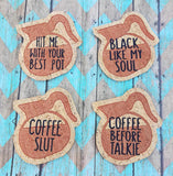 DIGITAL DOWNLOAD 4x4 Coffee Talk Coaster Set