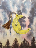 4x4 DIGITAL DOWNLOAD Crescent Moon Bookmark Ornament